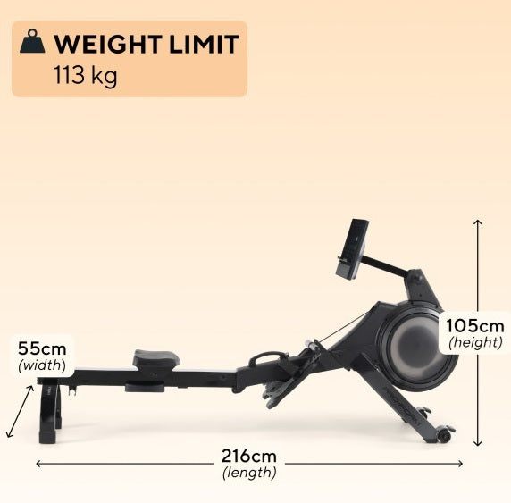 Vogatore 750R Proform pieghevole - resistenza magnetica cod.PFRW58125-INT - con App Ifit Integrata - peso max utente 113 kg