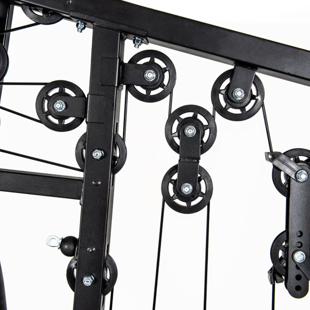 Stazione Multifunzione MSX-90 Pacco Pesi 102 kg kg con Doppio Cavo Libero e Pressa Gambe Regolabile Linea Toorx