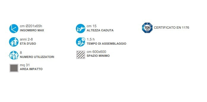 Giostra Con Sedili 8 Posti Filo Pavimento Cod.831 B - Giochipark