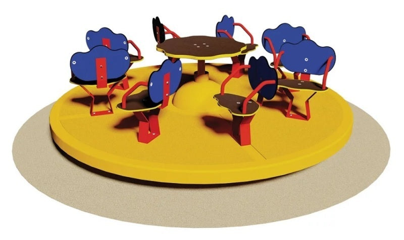 Giostra Con Sedili 8 Posti Filo Pavimento Cod.831 B - Giochipark