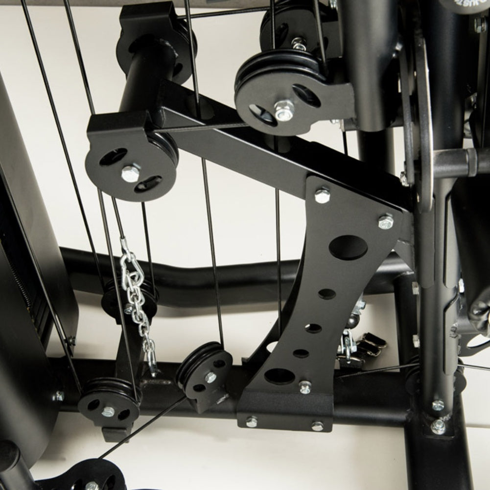 Stazione Multifunzione MSX-3000 Pacco Pesi Acciaio 90 kg con Doppio Cavo Libero Linea Toorx Chrono Pro Line