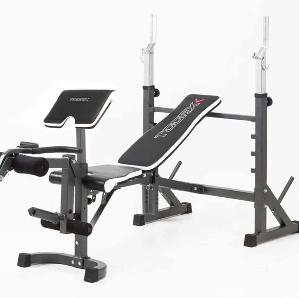 Panca Porta-Bilanciere WBX-90 Richiudibile con Leg Extension e Arm Curl Linea Toorx