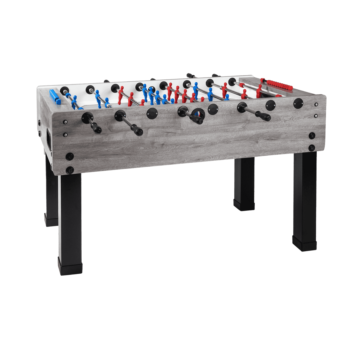 Calciobalilla G500 Rovere Grigio con Aste Rientranti, piano gioco vetro - biliardino Garlando con 50 Palline in omaggio cd. G500GRRCVL.
