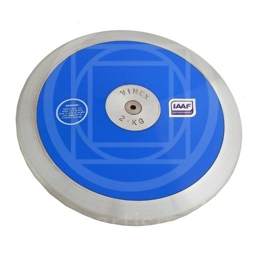 Aa1246 Disco In Nylon Per Lancio Del Disco Da 2 Kg. Con Bordo Di Ferro Omologato Iaaf