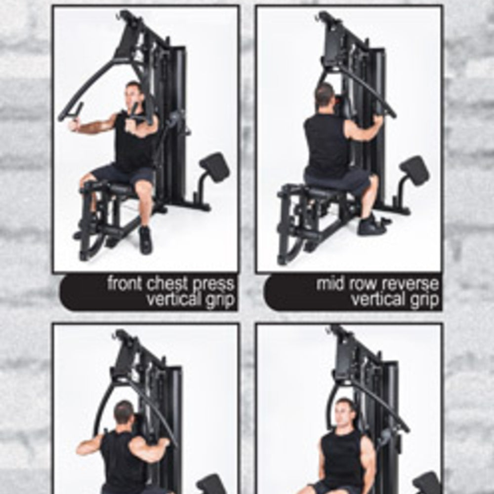 Stazione Multifunzione MSX-90 Pacco Pesi 102 kg kg con Doppio Cavo Libero e Pressa Gambe Regolabile Linea Toorx