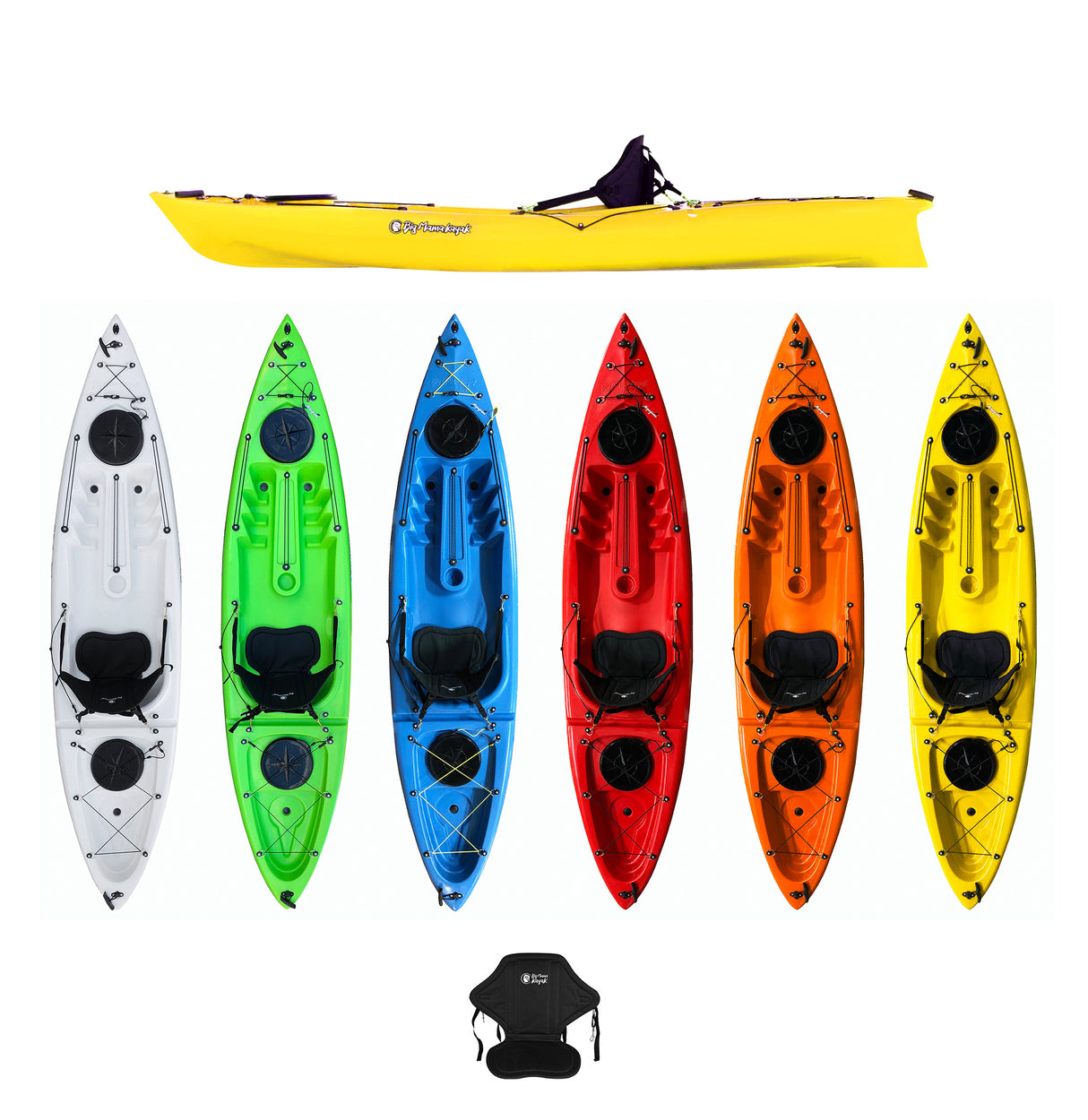 Canoa monoposto Acquaprima Big Mama Kayak monoposto da 310 cm + 2 gavoni + 1 seggiolino (PACK 2)