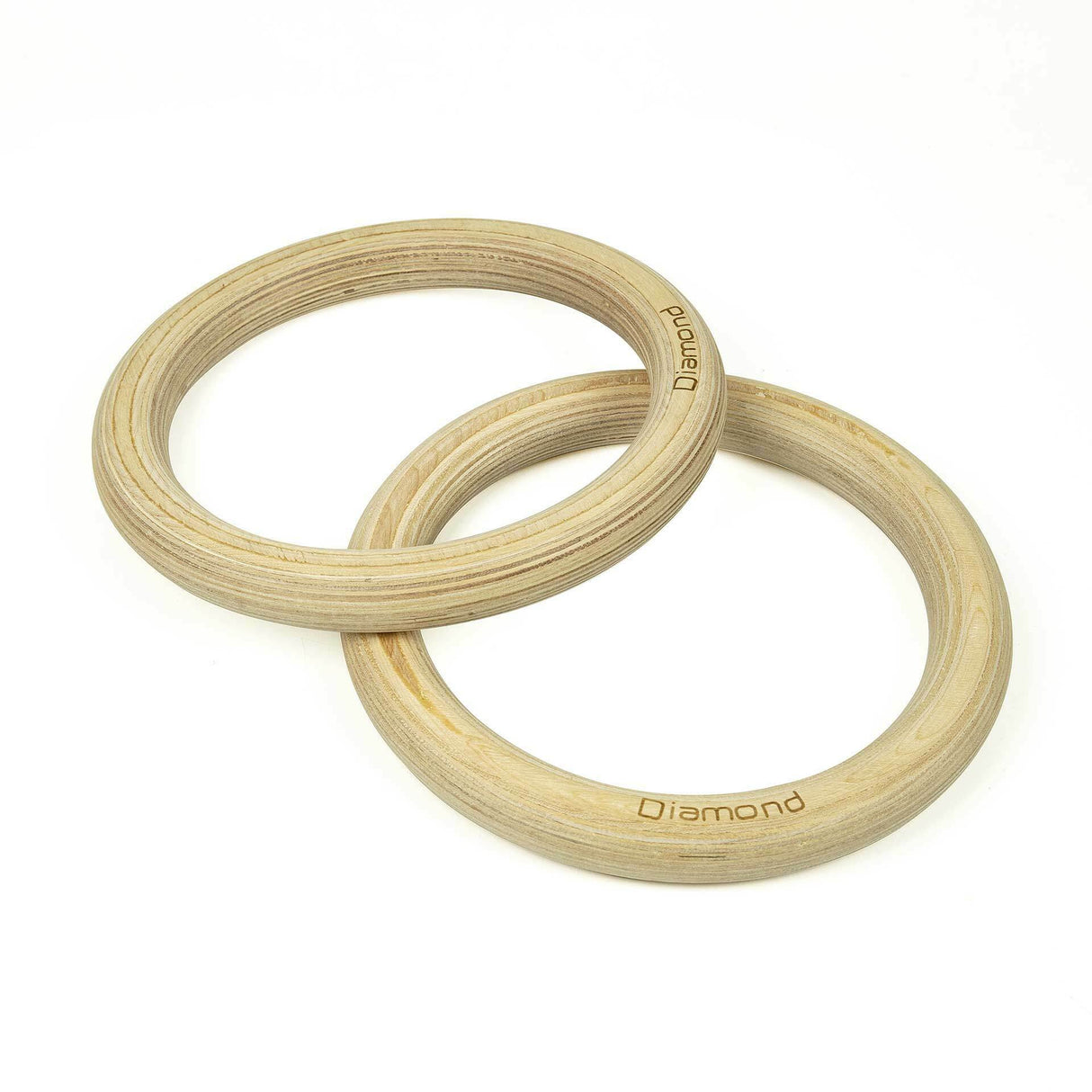 COPPIA ANELLI GINNASTICA IN LEGNO CON STRAP 3,8 mm - Carico massimo 300 Kg - LINEA DIAMOND - Cod. AGLD