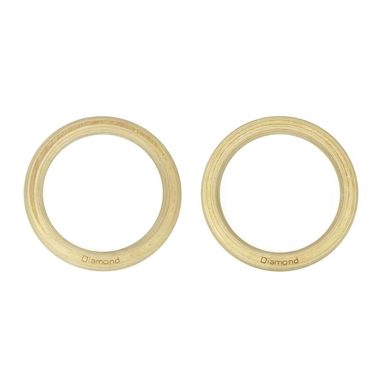 COPPIA ANELLI GINNASTICA IN LEGNO CON STRAP 3,8 mm - Carico massimo 300 Kg - LINEA DIAMOND - Cod. AGLD