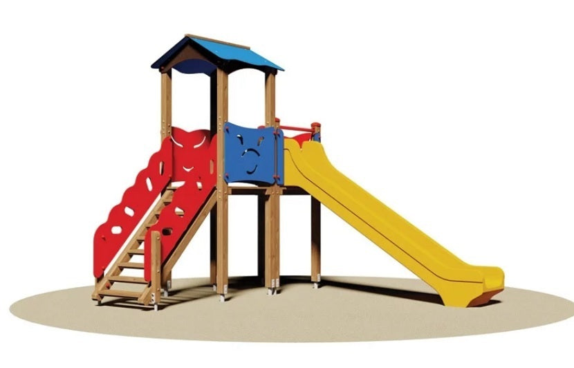 Torretta Alabama Con Scivolo In Vetroresina Cod.803SF A/B Da Interrare Open D Giochi - En 1176 Certificati Tuv