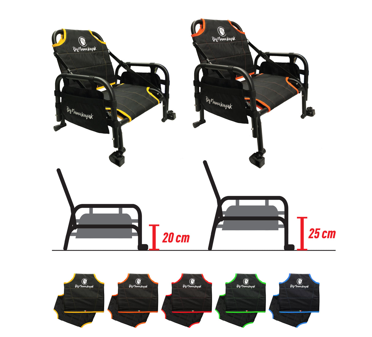 SEDILE DELUXE RIALZATO CON BRACCIOLI E TASCHE LATERALI - ADATTO AI MODELLI TRIKEN 330, TRIKEN LIGHT, TRIKEN 405