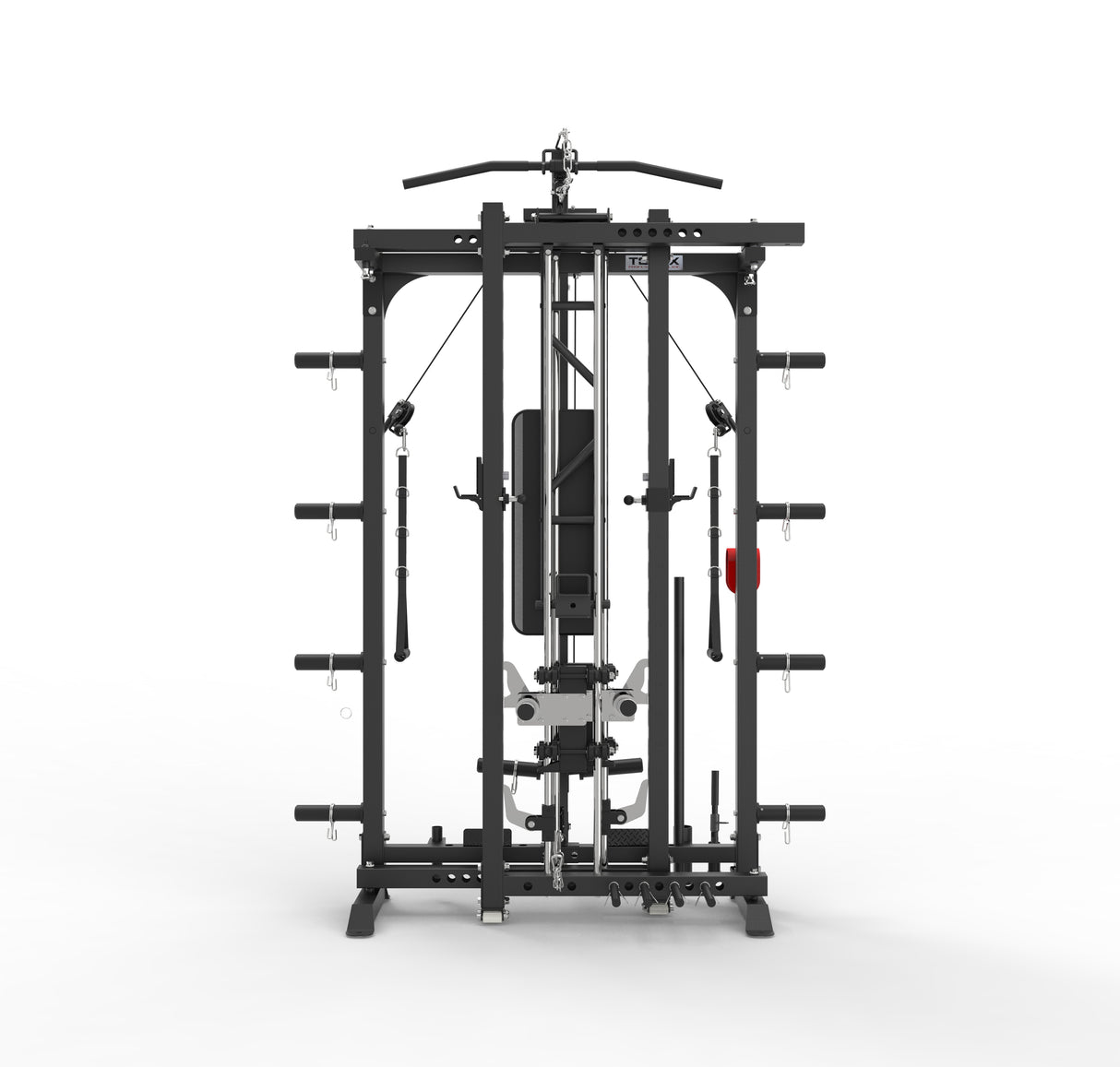 Toorx vertical - ASX-3000 Stazione multifunzione pieghevole a caricamento dischi all in one - Rack functional con traliccio per le trazioni + Smith machine + Lat machine & low row + Dual pulley
