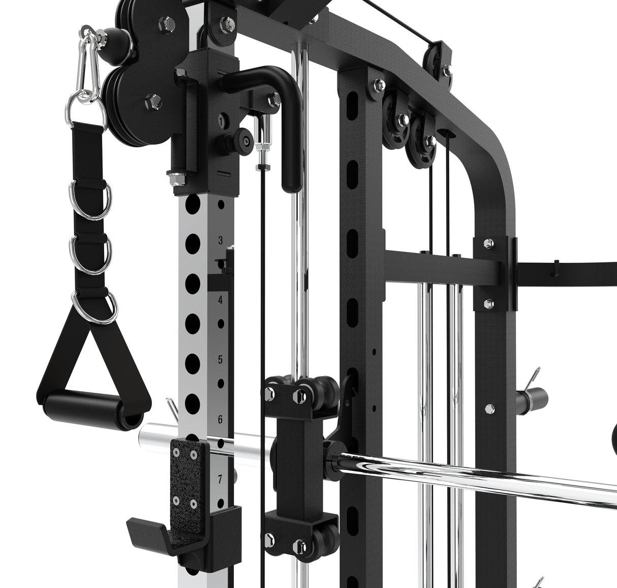 Toorx Vertical - ASX-4000 Stazione multifunzione all in one pacco pesi 2 x 90 kg -Dual Pulley + Smith machine + Rack functional con traliccio per le trazioni e dip station