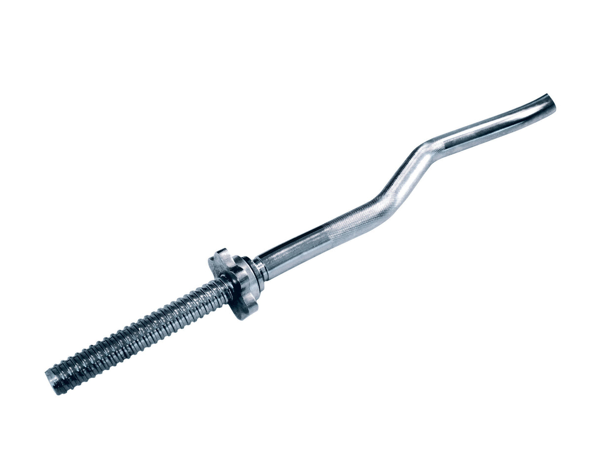 Bilanciere CURL Cromato 120 cm. Chiusura a Vite diametro 25 mm cod.BC120 JK FITNESS