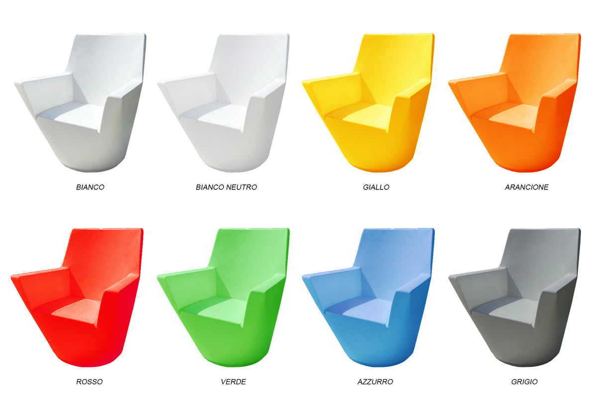 Poltrona arredo giardino da esterno polietilene modello Sara- Made in Italy