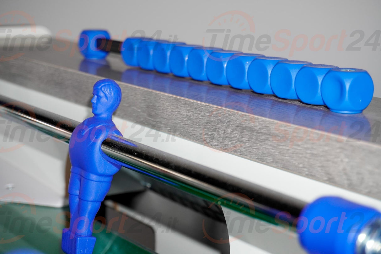 Calciobalilla G500 Rovere Grigio con Aste Rientranti, piano gioco vetro - biliardino Garlando con 50 Palline in omaggio cd. G500GRRCVL.