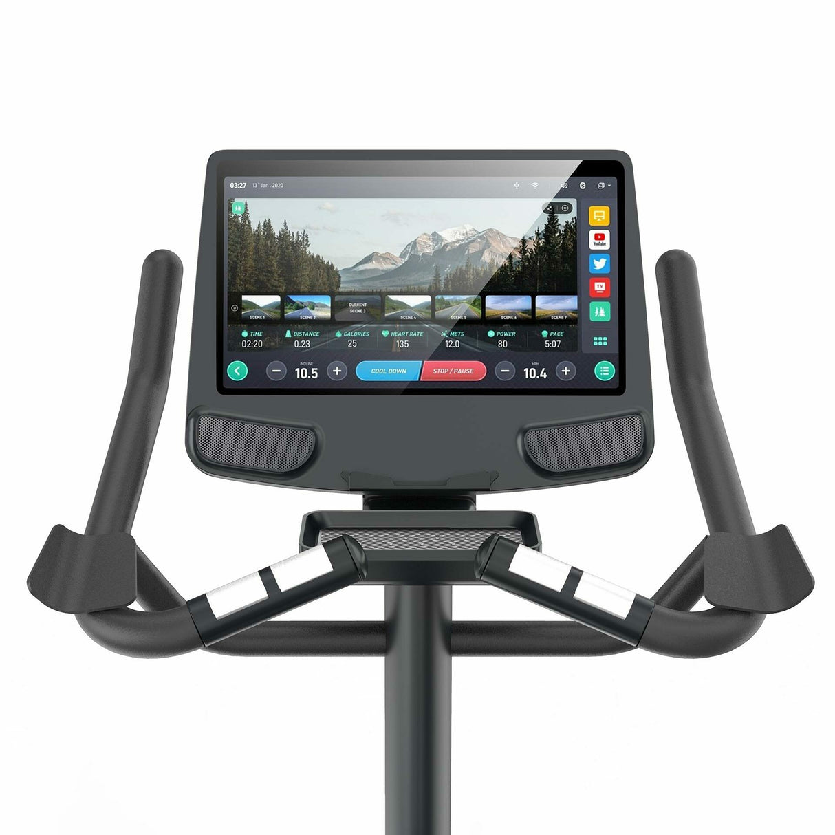 Cicloergometro Elettromagnetico Programmabile - Touch screen HD 15,6"- Linea Diamond Fitness - Cod. C77