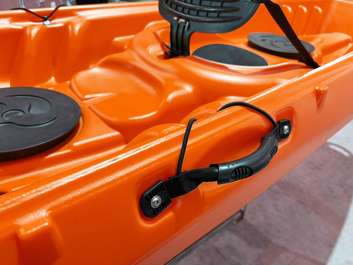 kayak da mare e lago 3 posti modelli GIL FAMILY, inclusi 2 sedili e 2 pagaie e ruote di trasporto col. GIALLO