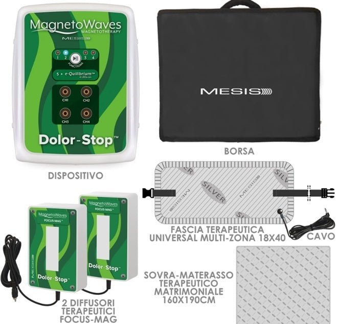 Promo Mesis Magnetoterapia MagnetoWaves DOLOR-STOP dotazione DOUBLE BED PLUS- 5 programmi - 4 canali cod. MAGNETOWAVES DOL (DS-DP)