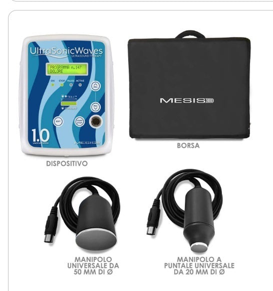 Mesis UltrasonicWaves 1.0 Ultrasuono linea medicale; uso domestico e professionale dotazione DUETTO cod. ULTRASONICWAVES 1.0 (DU) - 313 programmi