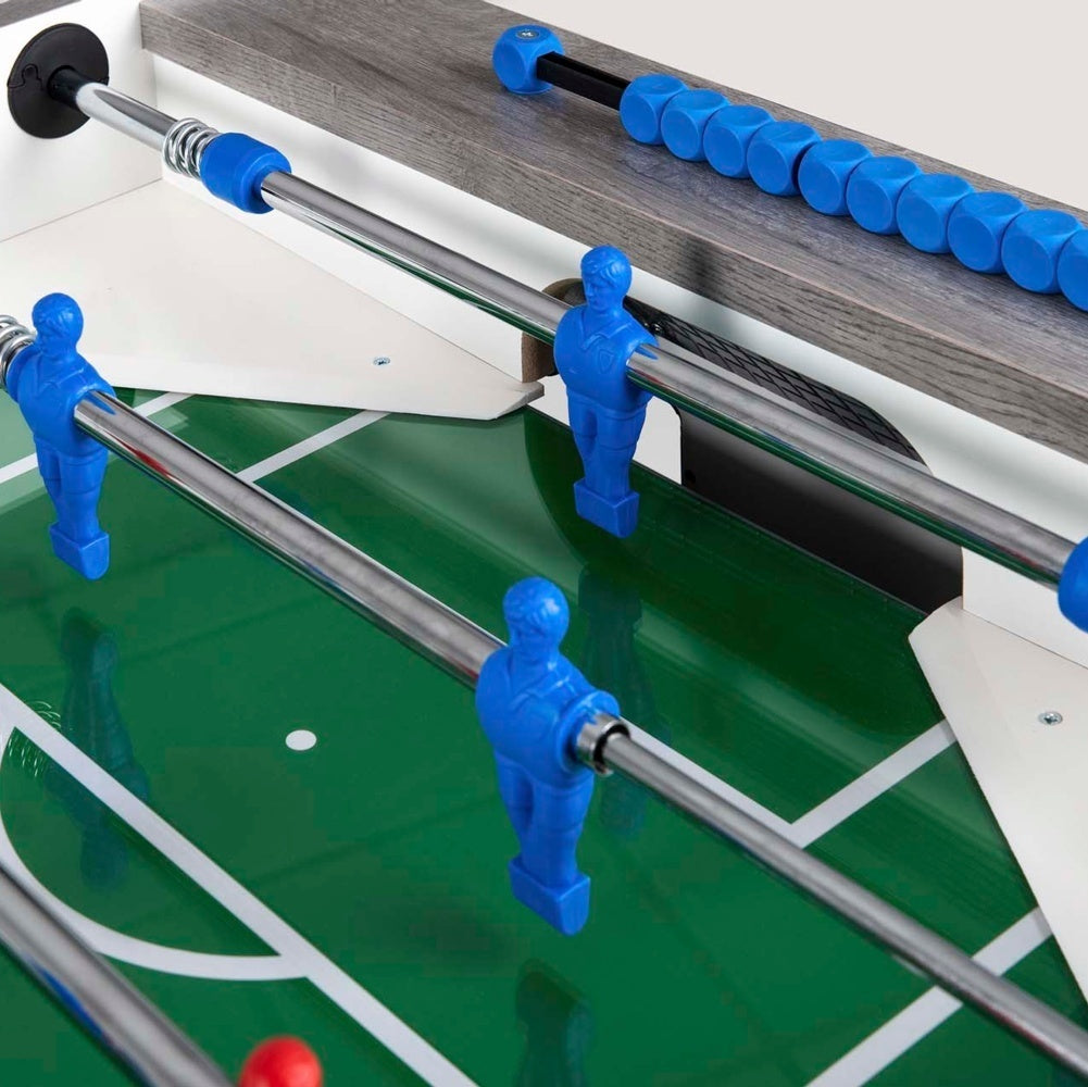 Calciobalilla G500 Rovere Grigio con Aste Uscenti- biliardino Garlando con 50 Palline in Omaggio cOD. G500GRUCVL.