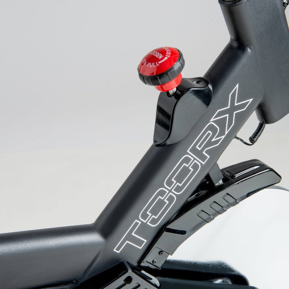 Gym Bike SRX-75 con Ricevitore Wireless Linea Toorx Trasmissione a cinghia Massa volanica peso 22 kg Peso massimo utilizzatore; 130 kg bike da spinning