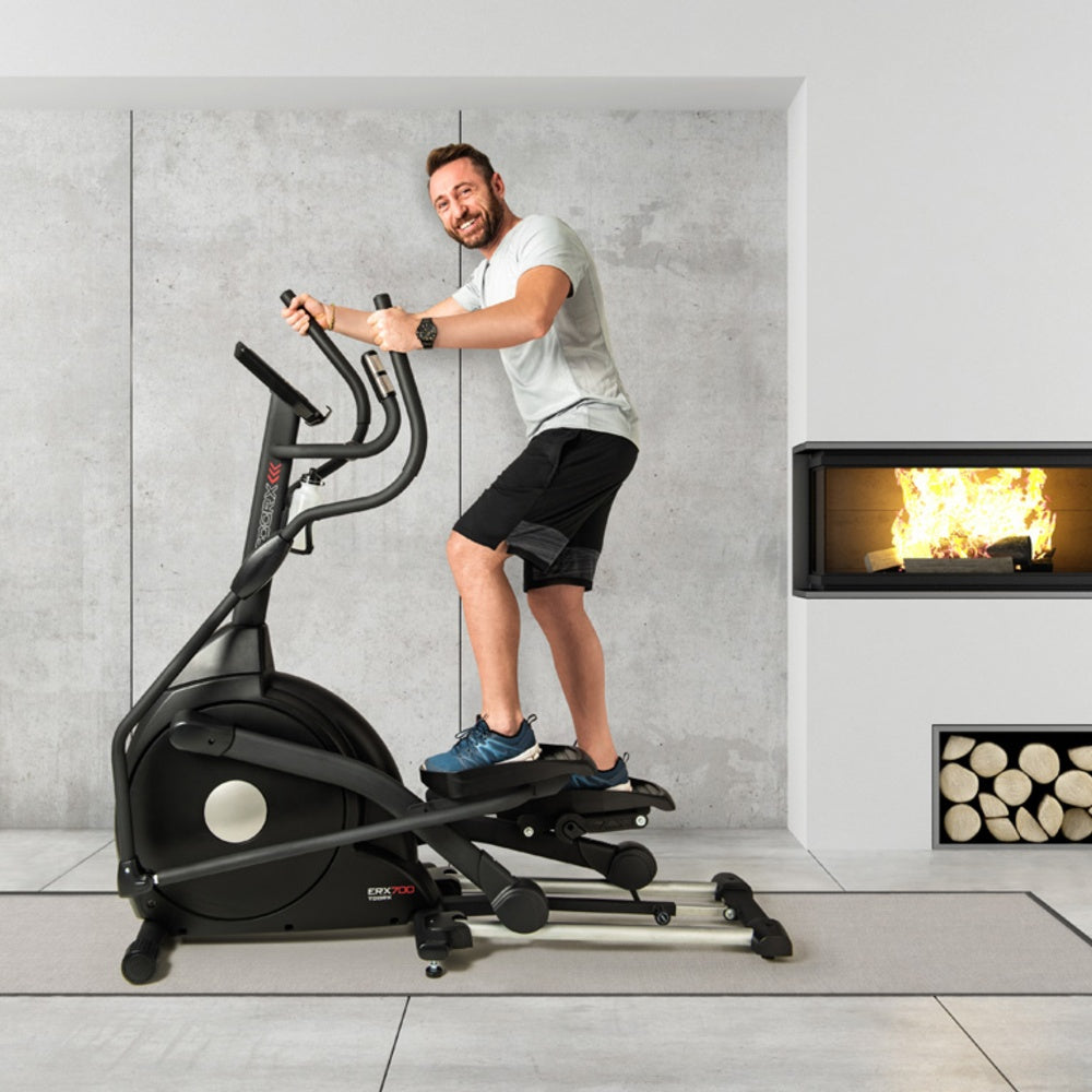 Ellittica Elettromagnetica ERX-700 HRC Volano Anteriore Richiudibile con Ricevitore Wireless -App Ready 3.0-Linea Toorx Chrono Line