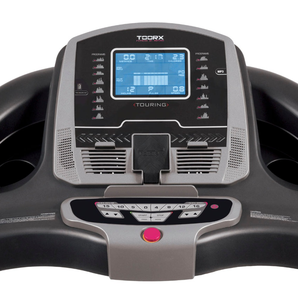 promo Tapis Roulant Touring 3.0 Tapis Roulant Inclinazione Elettrica + Fascia Cardio Toorx Inclusa - Peso Max Utente 130 Kg - App Ready 3.0 Compatibile Con Iconsole+ Kinomap + Zwift Toorx Tappeto Elettrico Palestra