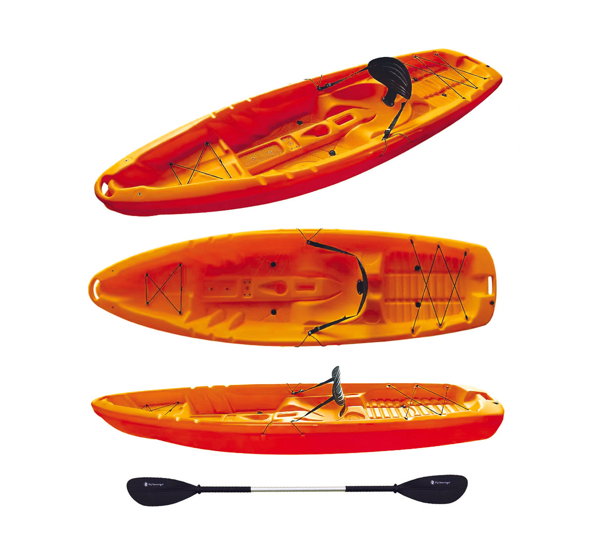 canoa 1 posto GIL 2.0 BIG MAMA KAYAK - kayak monoposto da 254 cm + seggiolino + pagaia