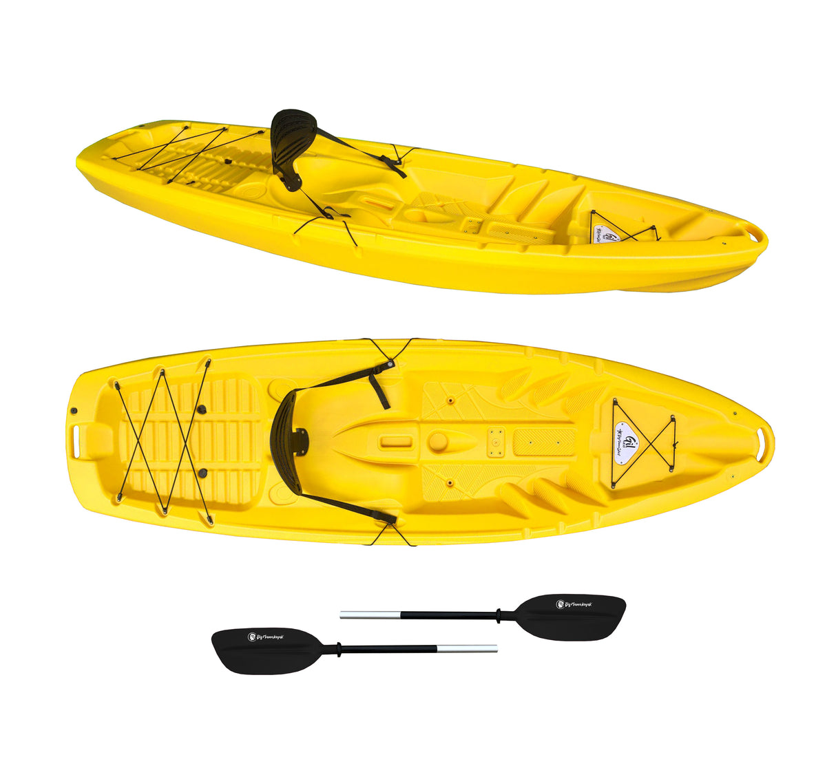 canoa GIL 2.0 BIG MAMA KAYAK canoa monoposto da 254 cm + seggiolino + pagaia - GIALLO