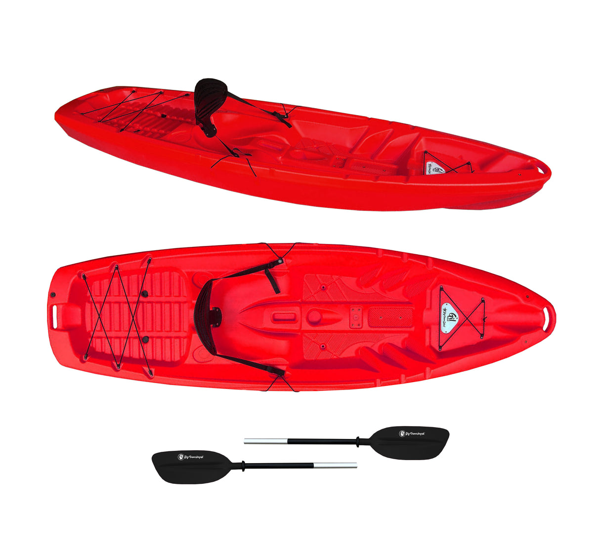 GIL 2.0 BIG MAMA START - canoa da 254 cm + seggiolino + pagaia - ROSSO