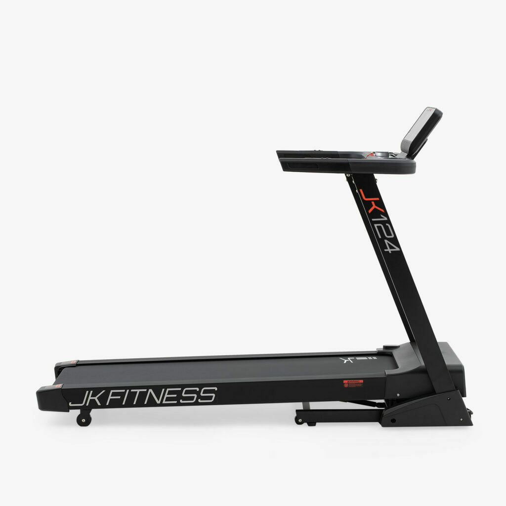 JK124 TAPIS ROULANT JK FITNESS Linea Home - tapis roulant elettrico richiudibile con doppia console (principale e secondaria)motore da 2.75 HP 20 km/h, nclinazione elettronica su 18 livelli.