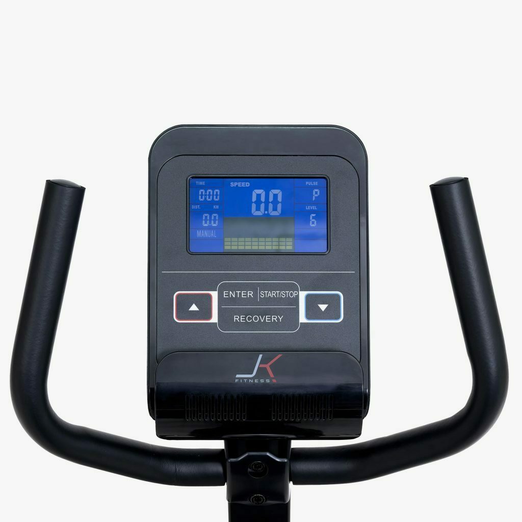 JK324 NUOVA cyclette elettromagnetica recumbent JK Fitness - fascia media - home fitness- volano da 10 kg bilanciata e pedivella da 17 cm