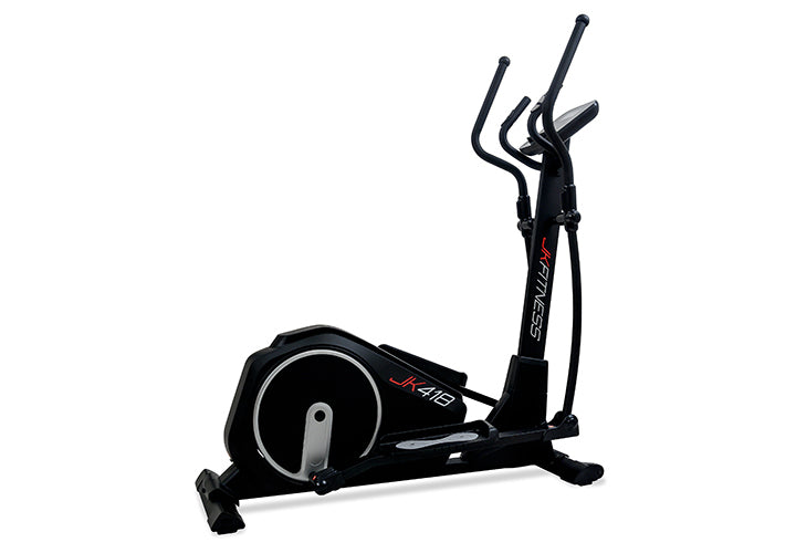 Jk418 Ellittica Elettromagnetica Jk Fitness + Ricevitore Cardio Wireless - Volano 14 Kg - Peso Max Utente 120 Kg