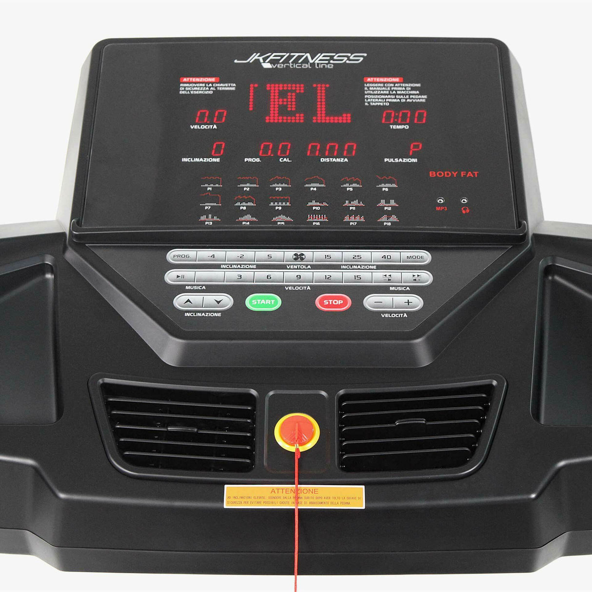 Nuovo tapis roulant JKV-INCLINE - JK vertical line- inclinazione da +40% a – 5% - motore AC da 4.0 HP-speakers BT+predisposizione apps Kinomap e Zwift