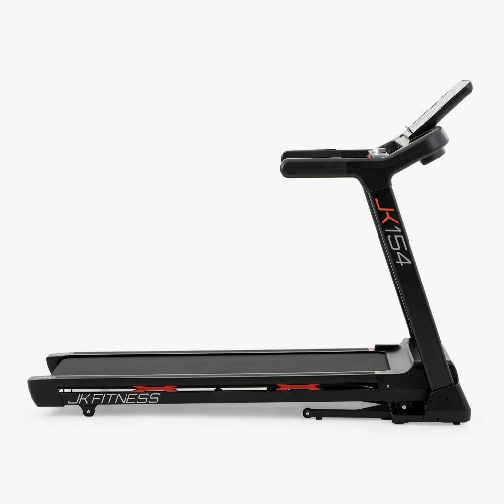JK154 TAPIS ROULANT JK FITNESS Linea Home - elettrico richiudibile con un motore da 3.5 HP raggiunge una velocità di 22 km/h, e inclinazione elettronica su 20 livelli.
