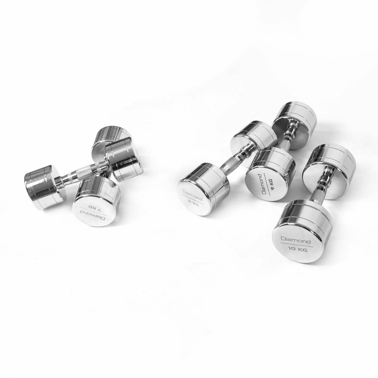 Manumbri Cromati - Set 10 Coppie manubri cromati 1-10 kg - cod.MCS1-10 Diamond Fitness