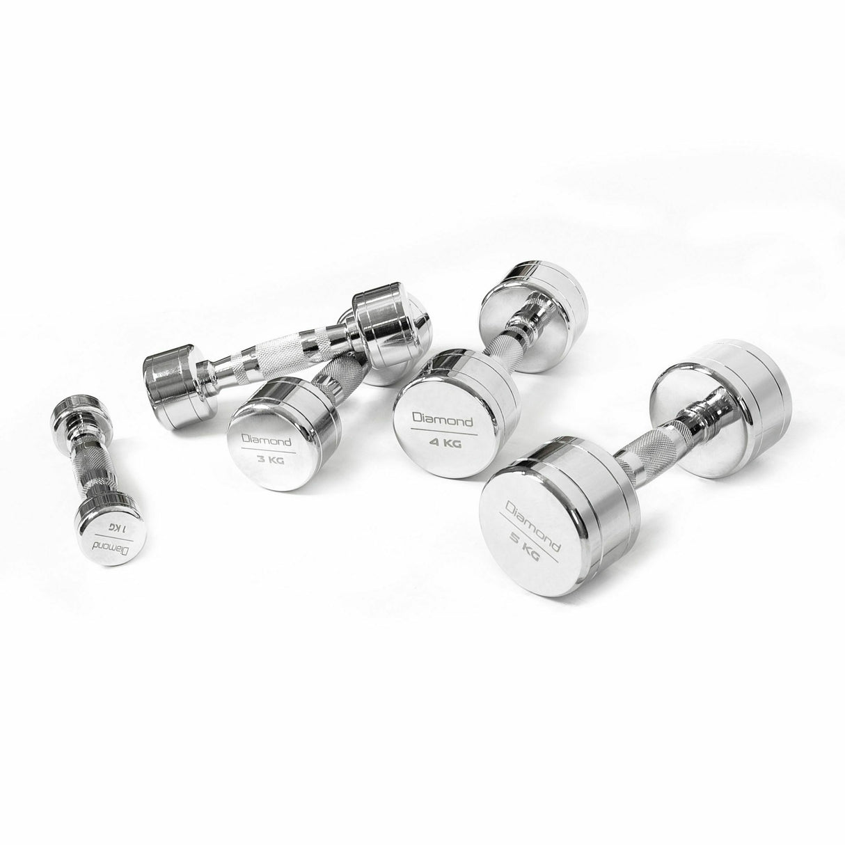 Manumbri Cromati - Set 10 Coppie manubri cromati 1-10 kg - cod.MCS1-10 Diamond Fitness