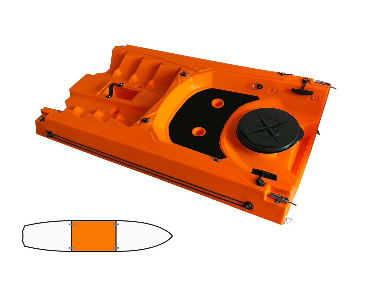 modulo centrale per kayak Split Big Mama kayak colore ( arancio)