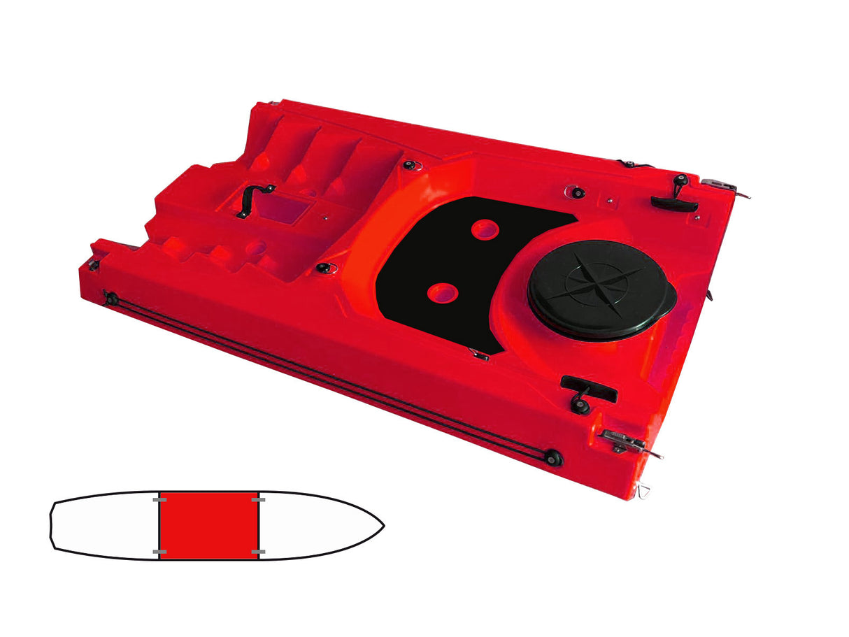 modulo centrale per kayak Split Big Mama kayak colore ( rosso)