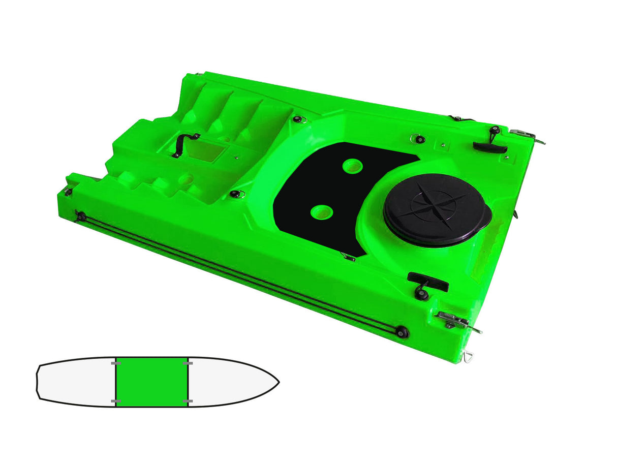 modulo centrale per kayak Split Big Mama kayak colore ( verde)