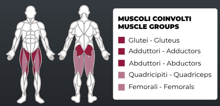 Abductor/adductor PLX 5400 Linea Toorx Vertical - Pacco pesi 80 Kg.