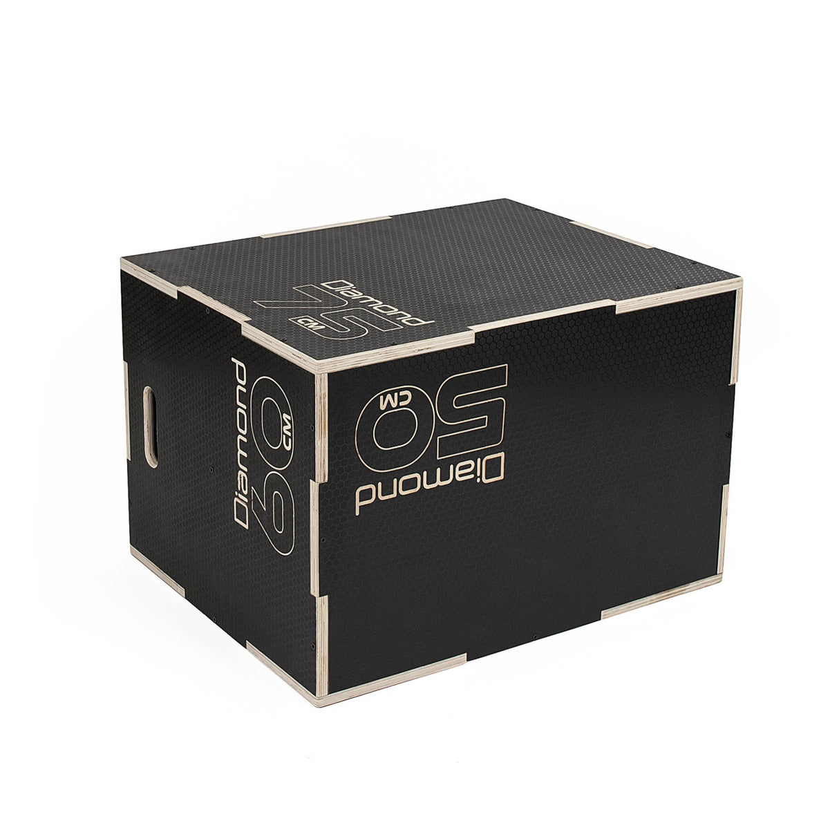 PLYO BOX LEGNO BLACK GRIP (60-60-75 cm) - Linea Diamond - Cod. PBD-BG