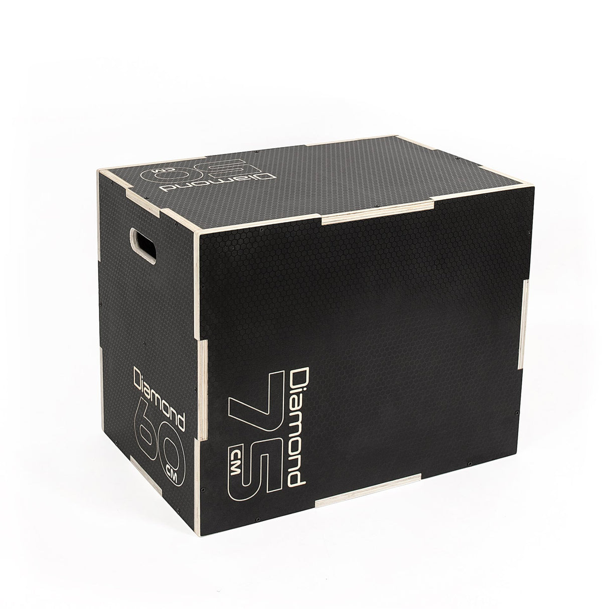 PLYO BOX LEGNO BLACK GRIP (60-60-75 cm) - Linea Diamond - Cod. PBD-BG