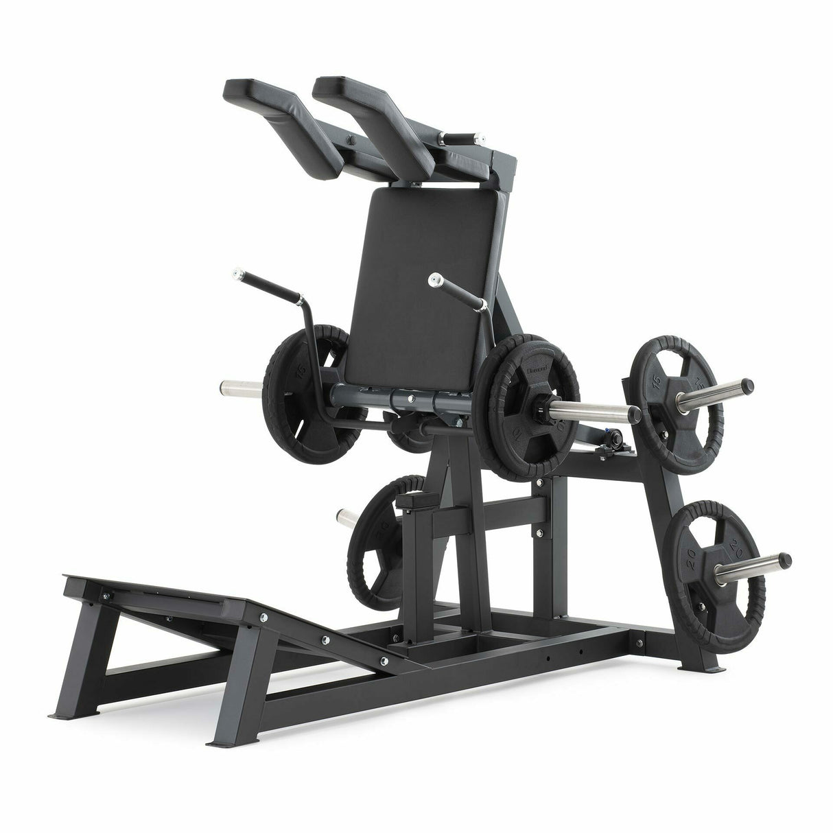 Hack Squat con sistema di blocco alla mano- Plate Loaded Linea Diamond cod. PL-HACKSQUAT-N