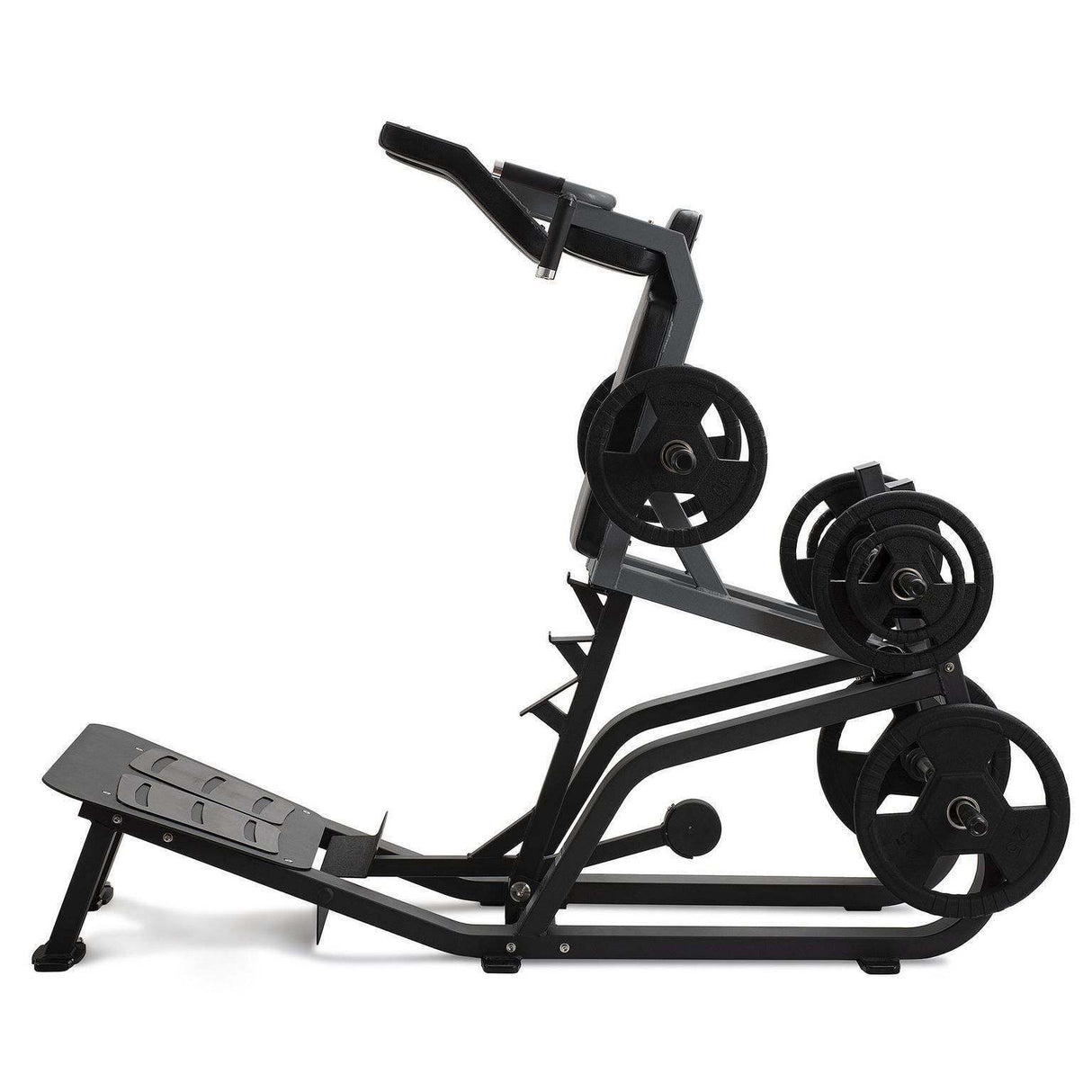 Hack Squat con sistema di blocco al piede- Plate Loaded Linea Diamond cod. PL-HACKSQUAT