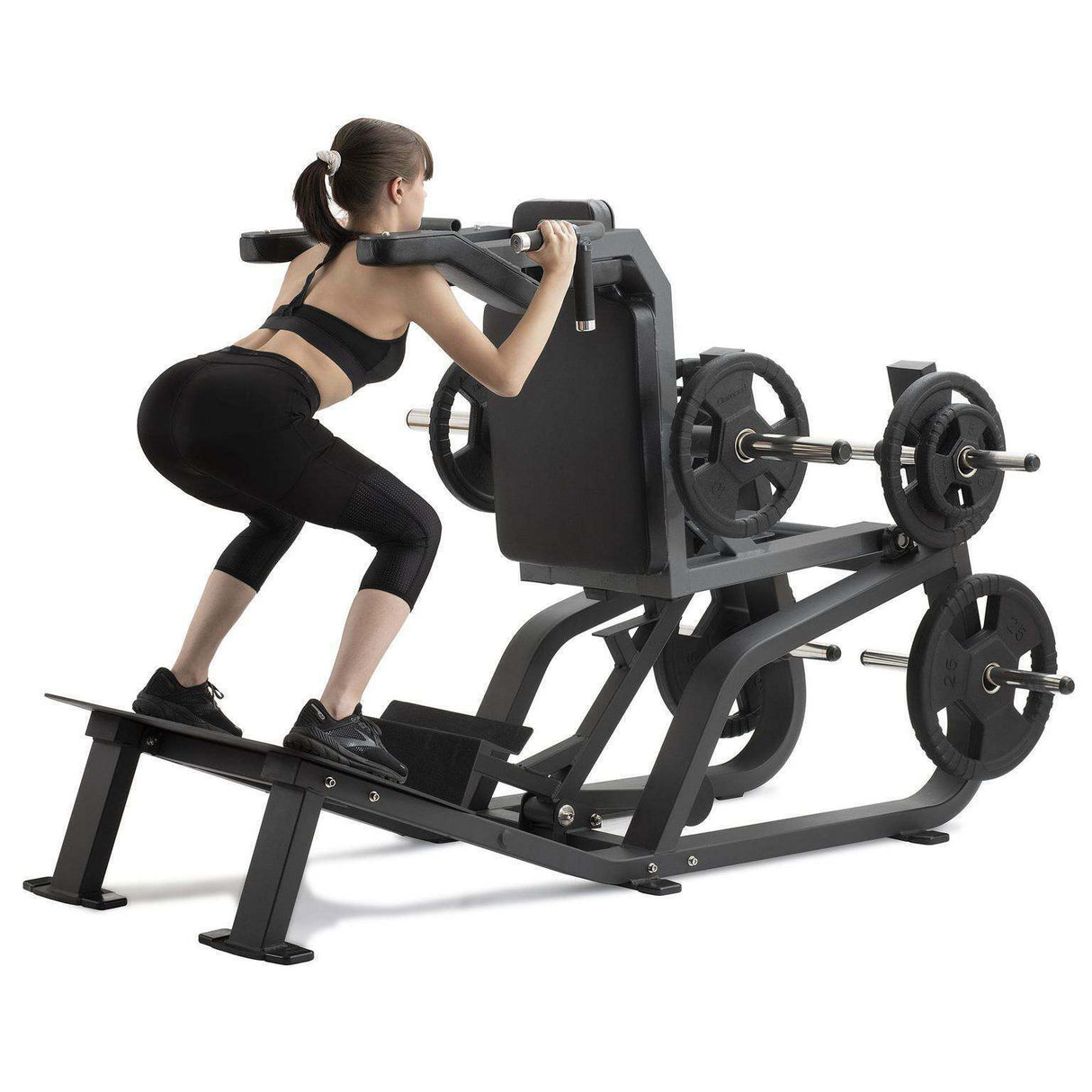 Hack Squat con sistema di blocco al piede- Plate Loaded Linea Diamond cod. PL-HACKSQUAT