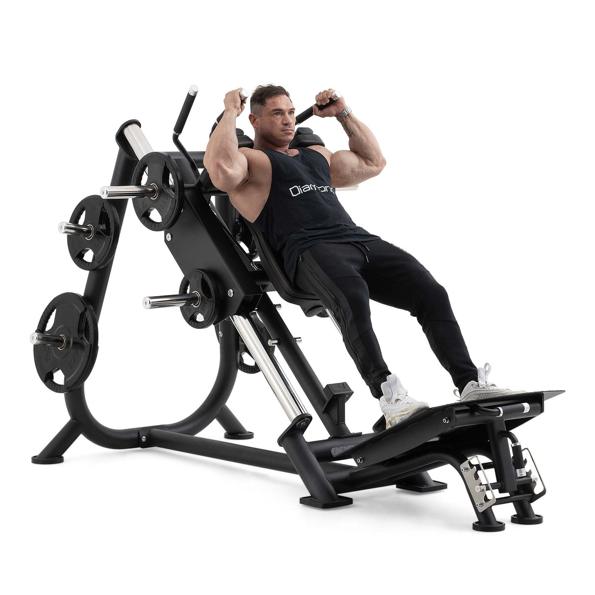 LINEAR HACKSQUAT MACHINE - Linea Diamond Professional Strenght - Cod. PL550-LINEARHACKSQUAT