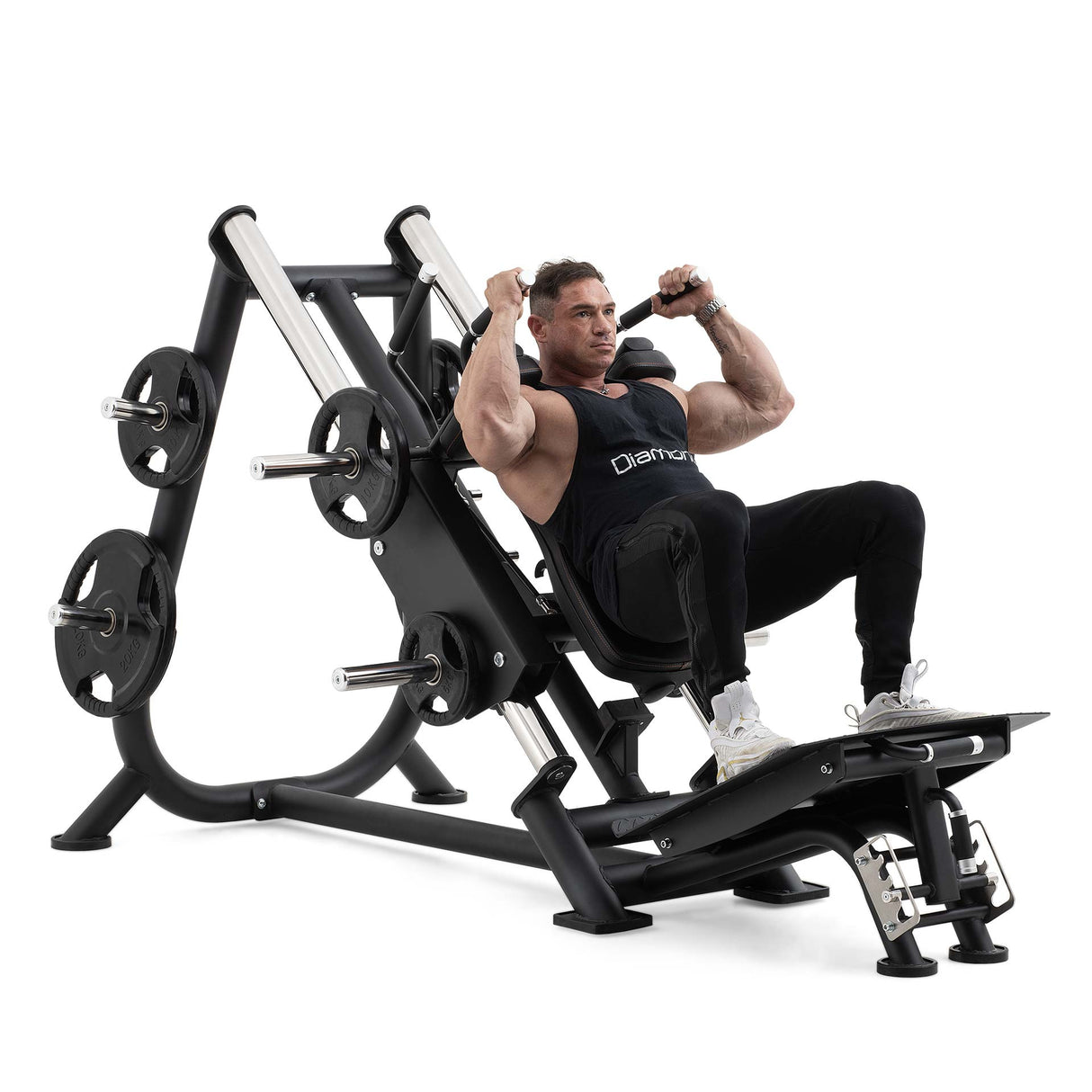 LINEAR HACKSQUAT MACHINE - Linea Diamond Professional Strenght - Cod. PL550-LINEARHACKSQUAT