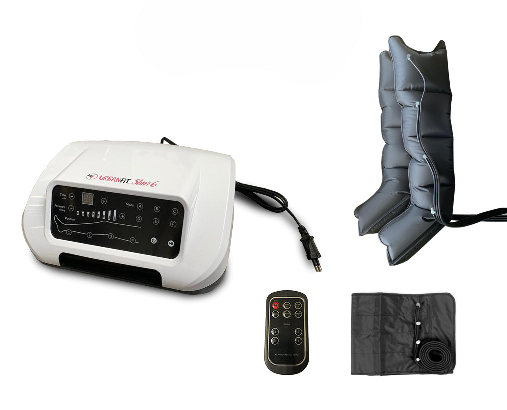 Slim 6 Macchinario Pressoterapia Con 6 Programmi + 2 Gambali + Fascia Addominali/glutei + Con Telecomando - Apparecchio Pressomassaggio URBAN FIT