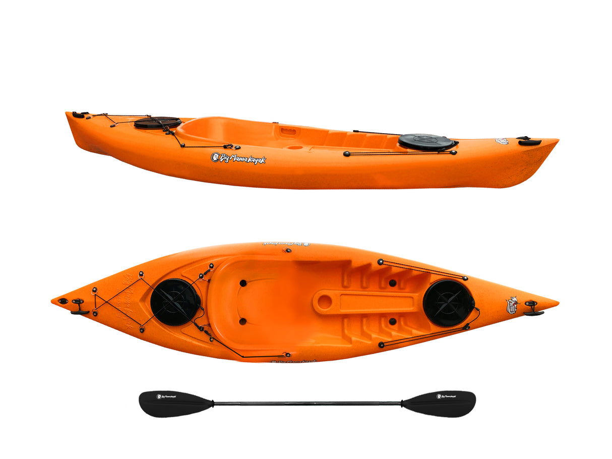 Canoa 1 posto Privat 2.0 Big Mama Kayak 295 cm + 2 gavoni + 1 pagaia in omaggio (PACK 1) - ARANCIONE